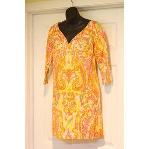 J. CREW Antonia Retro Psychedelic Paisley Dress